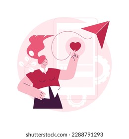 Cross-posting abstract concept vector illustration. Digital marketing, online platform, post planner, social media cross posting, link sharing, smm, repost, post promotion abstract metaphor.