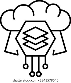 Cross-Region Replicas Illustration vector Icon Design