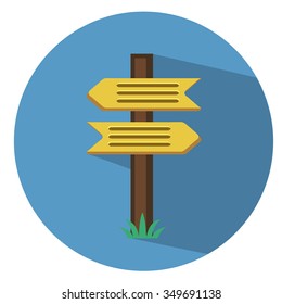  crossroad  direction - flat icon