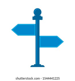 crossroad direction icon - vector road sign - directional arrows symbol