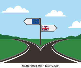 crossroad, EU and UK