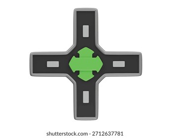 crossroad icon 3d illustration render