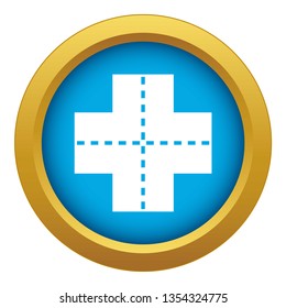 Crossroad icon blue vector isolated on white background for any design