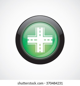 crossroad icon, on white background