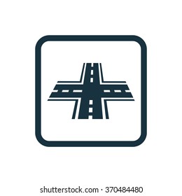 crossroad icon, on white background
