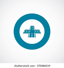 crossroad icon, on white background