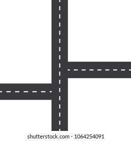 crossroad icon on white background,vector illustration.