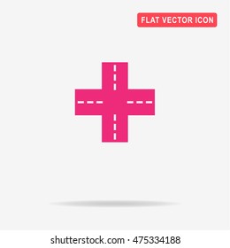 Crossroad icon. Vector concept illustration for design.