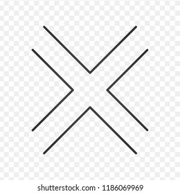 Crossroad icon vector isolated on white background, Crossroad transparent sign , line symbol or linear element design in outline style