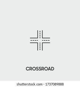 icono de cruce. vector de cruce en fondo gris