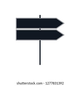 crossroad street and road direction icon