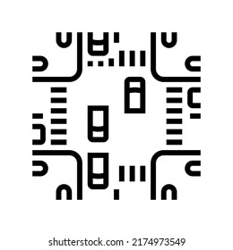 crossroad urban line icon vector. crossroad urban sign. isolated contour symbol black illustration