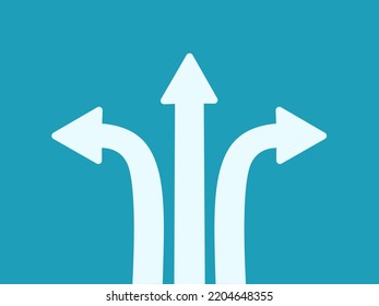 Crossroads arrow. Business strategy options and future option ideas. vector