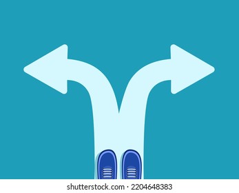 Crossroads arrow. Business strategy options and future option ideas. vector