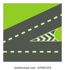 Crossroads icon. Cartoon illustration of crossroads vector icon for web