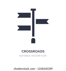 crossroads icon on white background. Simple element illustration from UI concept. crossroads icon symbol design.