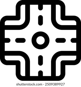 crossroads icon. Thin Linear Style Design Isolated On White Background