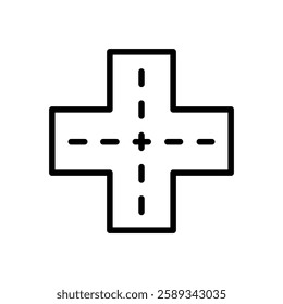 crossroads icon vector design illustration template in trendy style