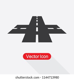 Crossroads Icon Vector Illustration Eps10