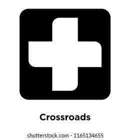 Crossroads icon vector isolated on white background, Crossroads transparent sign