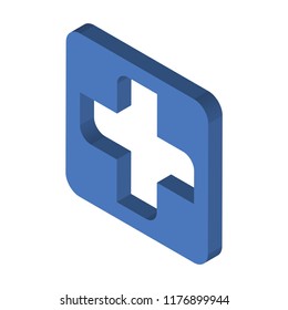 Crossroads isometric left top view 3D icon