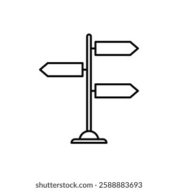 crossroads sign icon Vector logo set flat