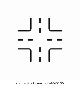 crossroads traffic icon sign vector