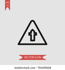 Crossroads vector icon illustration symbol