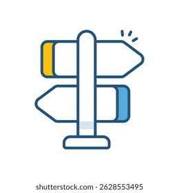 Crossroads Vector icon stock illustration