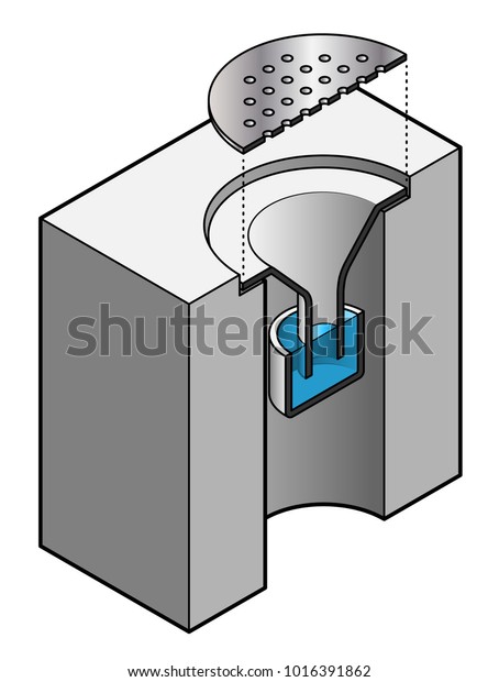 Crosssection Explodeddiagram Inlinedrum Trap Fitted Floor Stock