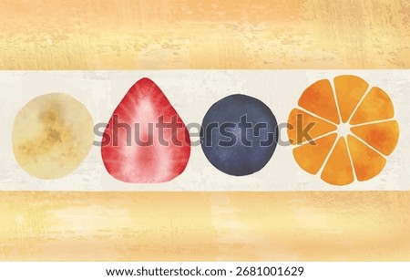 Cross-section of a fruits sponge cake