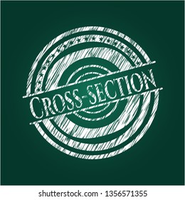 Cross-section on blackboard
