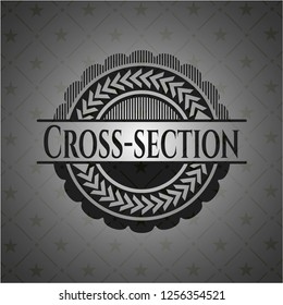 Cross-section retro style black emblem