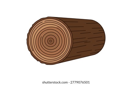 A cross-section of a rough bark tree trunk with visible growth rings, representing lumber and forestry