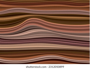 Cross-sectional image of the stratum Brown irregular wavy stripes - Shutterstock ID 2312050899