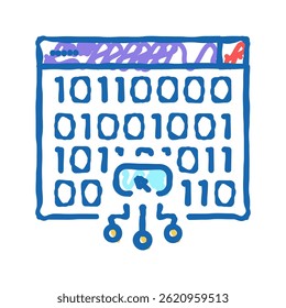 cross-site scripting doodle icon sketch vector. cross-site scripting sign. isolated symbol illustration