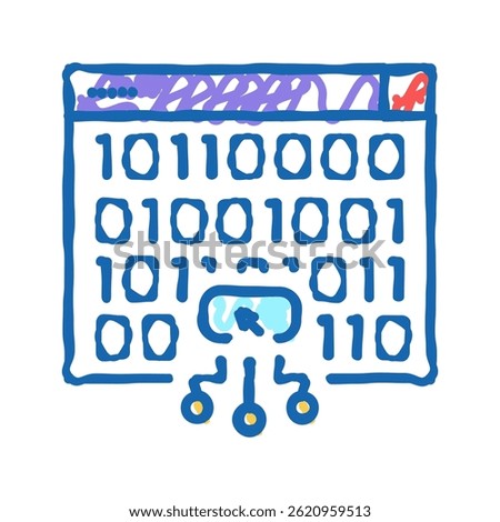 cross-site scripting doodle icon sketch vector. cross-site scripting sign. isolated symbol illustration