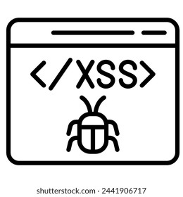 Cross-Site Scripting icon vector illustration