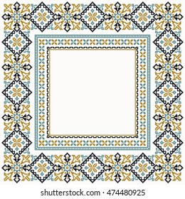 Cross-stitch borders and frames square collection