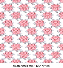  cross-stitch ornamental folk vector
