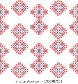  cross-stitch ornamental folk vector
