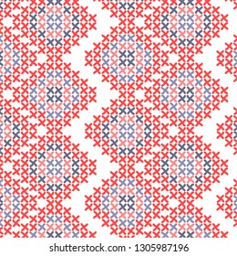  cross-stitch ornamental folk vector
