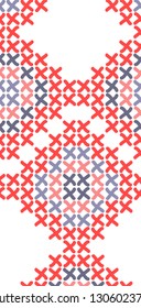  cross-stitch ornamental folk vector