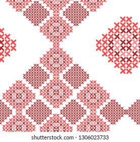  cross-stitch ornamental folk vector
