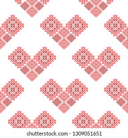 cross-stitch ornamental folk vector
