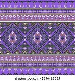 Cross-stitch pattern, Folklore design, Eastern European textile, Handmade needlework, Rustic fabric design, Cultural heritage, Ethnic background, Geometric border, Tribal art, Craftsmanship, Decorativ