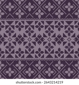 Cross-stitch pattern, knitting pattern, traditional woven fabric pattern, folk weaving in many cultures such as Southeast Asia, Africa or Eastern Europe. Inside the diamond there is a pattern similar 