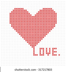 Cross Stitch Heart Hd Stock Images Shutterstock