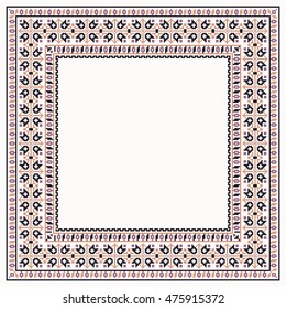 Cross-stitch stylization frames colorful collection square borders