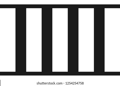 Crosswalk background in top view. Abstract pattern of white and black vertical. Vector illustrations. Flat design.